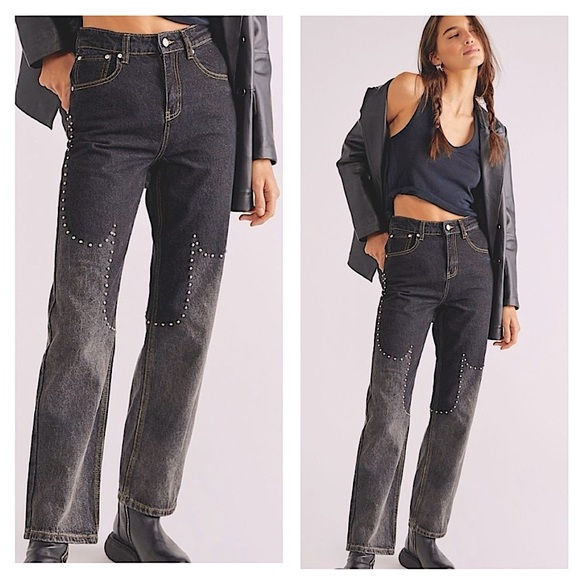 Free People Denim - 🆕 NWOT Free People • Milk It, Blaze Jeans • Black/Noir • 32